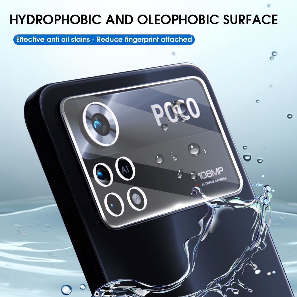 1 Miếng Dán Cường Lực 3D Bảo Vệ Ống Kính Máy Ảnh Cho Xiaomi Poco X4 Pro