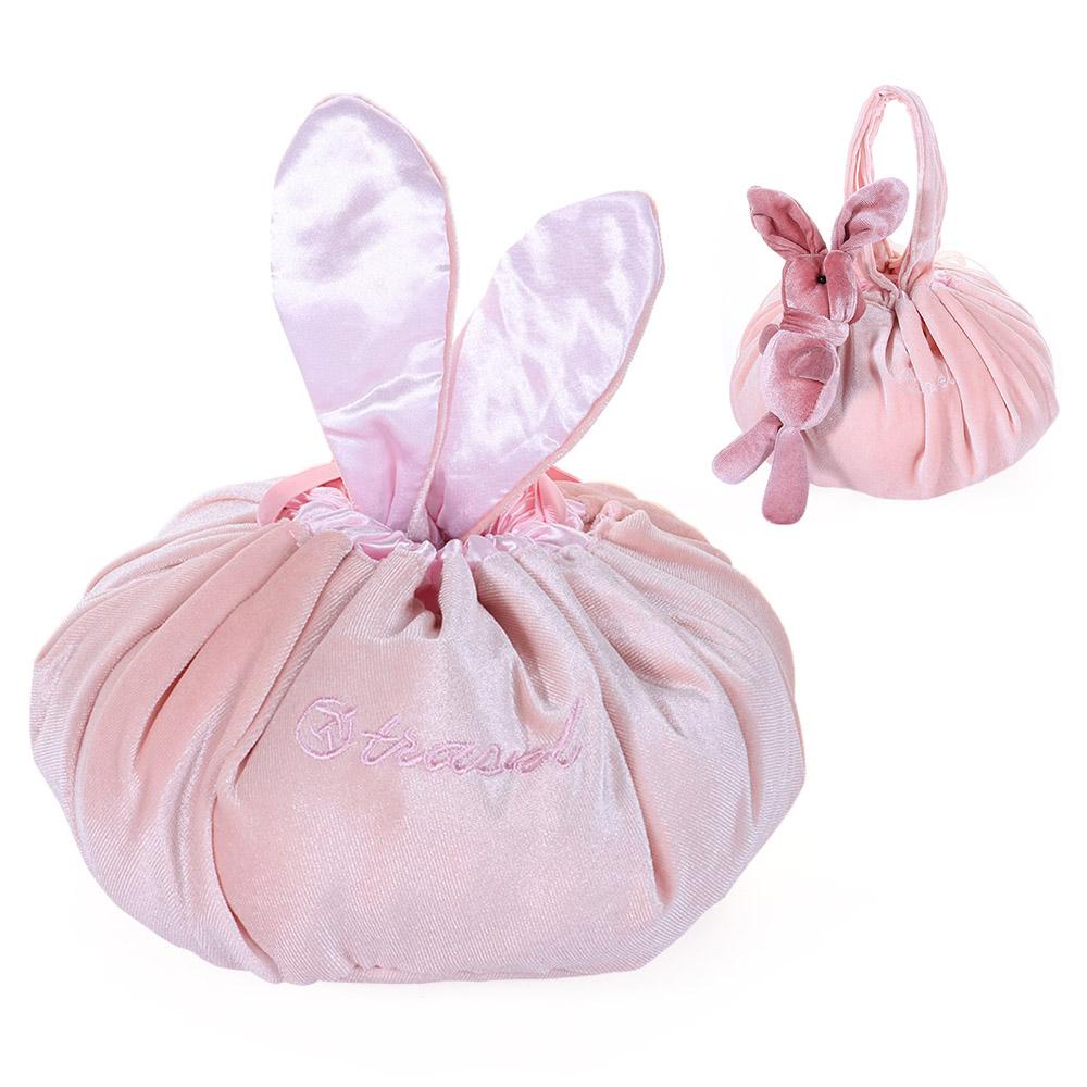 WATTLE Túi Đựng Mỹ Phẩm Bằng Nhung Hình Tai Thỏ Xinh Xắn