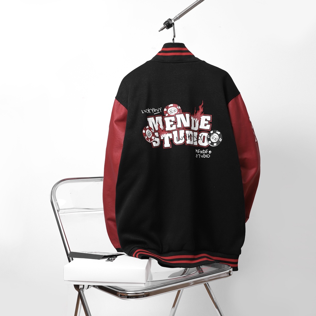 MENDE - POKER VARSITY 2022 - Áo khoác bóng chày nam màu đỏ
