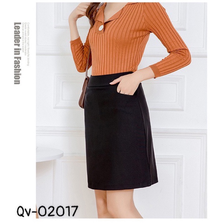 Quần váy BIGSIZE form chữ A 2 túi công sở QV.QC 02017