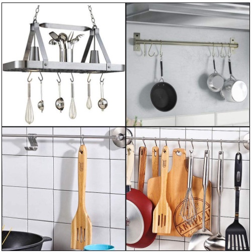 COMBO  10 MÓC TREO CHỮ S INOX TIỆN DỤNG 10 CM
