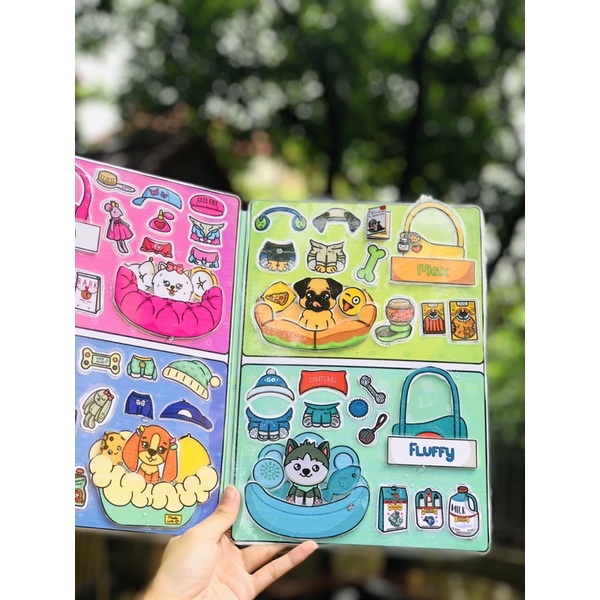 Ngôi nhà búp bê giấy puppies thay đồ cho cún cưng