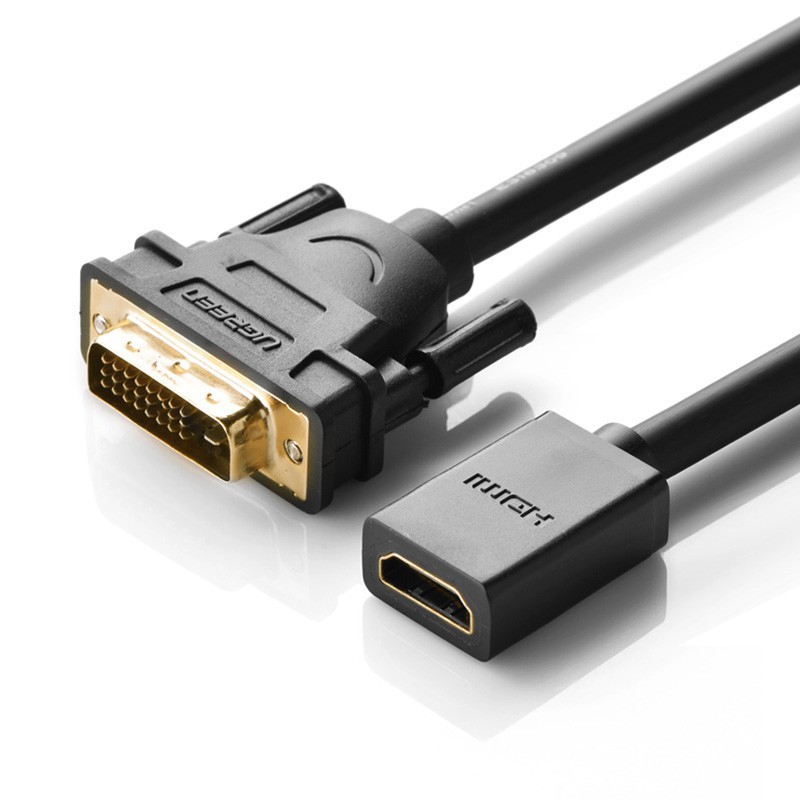 Cáp Chuyển DIV 24+1 Sang HDMI âm  - DVI To HDMI -  UGREEN 20118