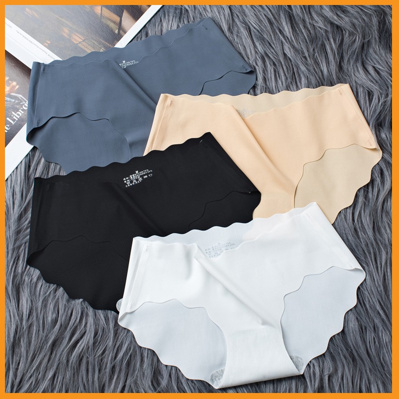 Quần lót nữ, quần lót su thun lạnh không đường may viền sóng đẹp | BigBuy360 - bigbuy360.vn