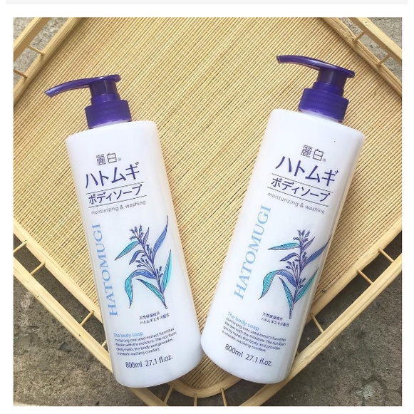 Sữa tắm hạt ý dĩ Hatomugi dưỡng ẩm trắng da 800ml | BigBuy360 - bigbuy360.vn