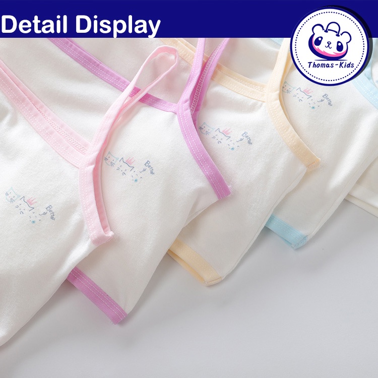 Áo lót vải cotton Mềm Mại Thoáng Khí In Họa Tiết Ngẫu Nhiên Cho Bé Gái 8-16 Tuổi