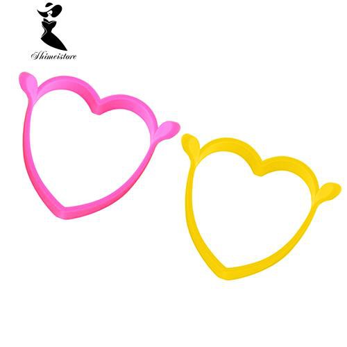Khuôn Chiên Trứng Hình Tròn / Trái Tim Bằng Silicone
