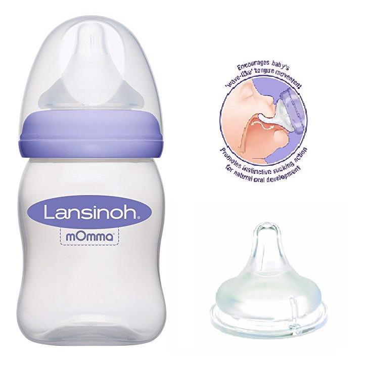 Bình sữa PP Lansinoh Momma đơn 160ml - 240ml chính hãng