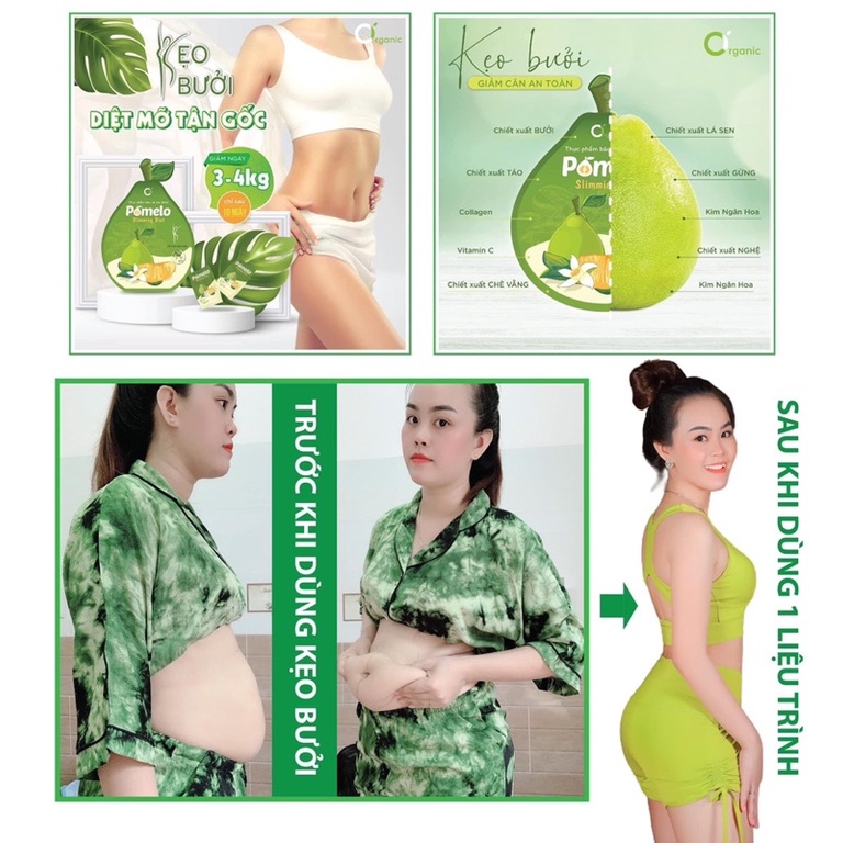 Kẹo bưởi giảm cân pomelo chính hãng giảm mỡ bụng hiệu quả giảm béo an toàn không phải thuốc