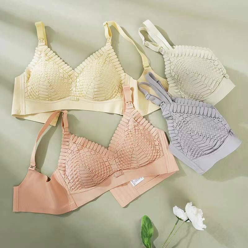 Áo Lót Bầu - Áo Ngực Cho Con Bú Nâng Ngực Chất Ren Mềm Mịn cho mẹ bầu và sau sinh