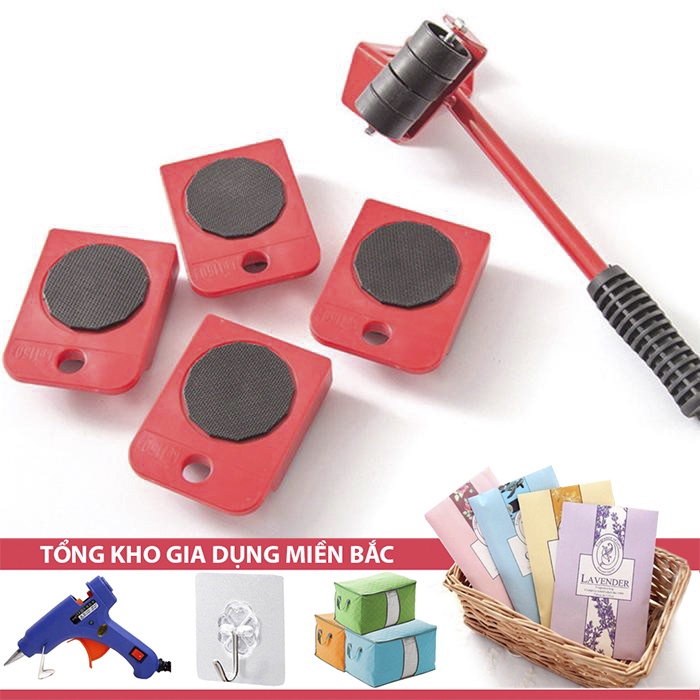 [Tổng Kho Sỉ] Dụng Cụ NÂNG ĐỒ ĐẠC NẶNG - Hỗ Trợ Di Chuyển Vật Nặng, Nội Thất Gia Đình Có Bánh 5PC