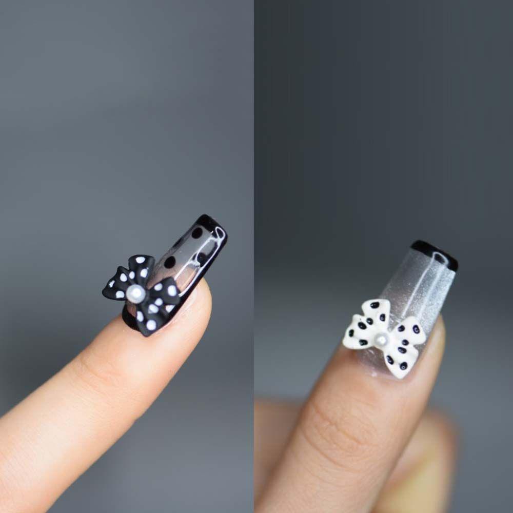 OCEANMAP Phụ Kiện Trang Trí Móng Tay Hình Nơ Bằng Hợp Kim Dễ Thương DIY