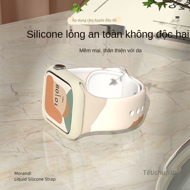 Dây đeo silicon cho đồng hồ thông minh Apple Watch Series IWatch 8/ 7/ 6/ 5/ 4/ 3/ SE S8 Ultra 49mm 44mm/ 40mm/ 42mm/ 38mm/ 41mm/ 45mm