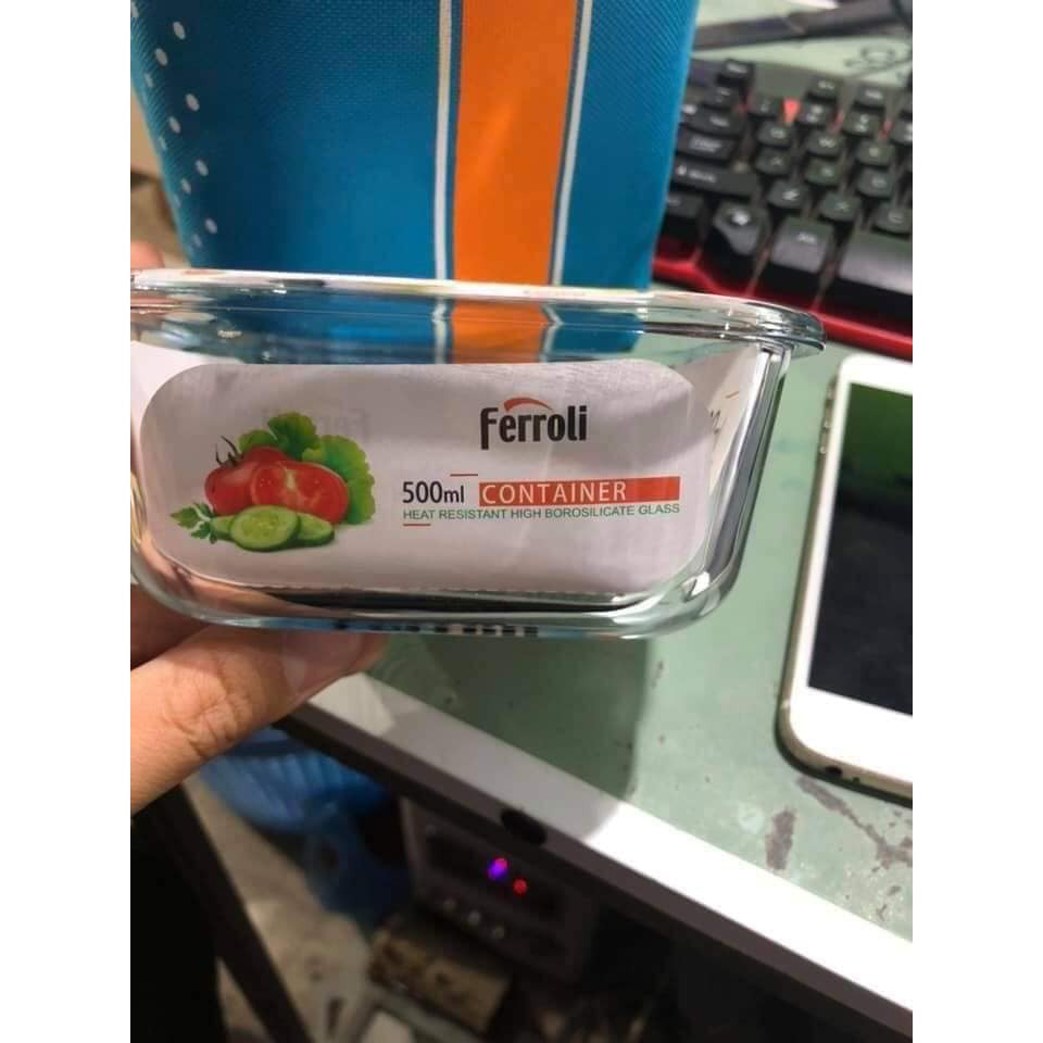 Bộ ba bát thủy tinh Ferroli - 500ml có túi giữ nhiệt