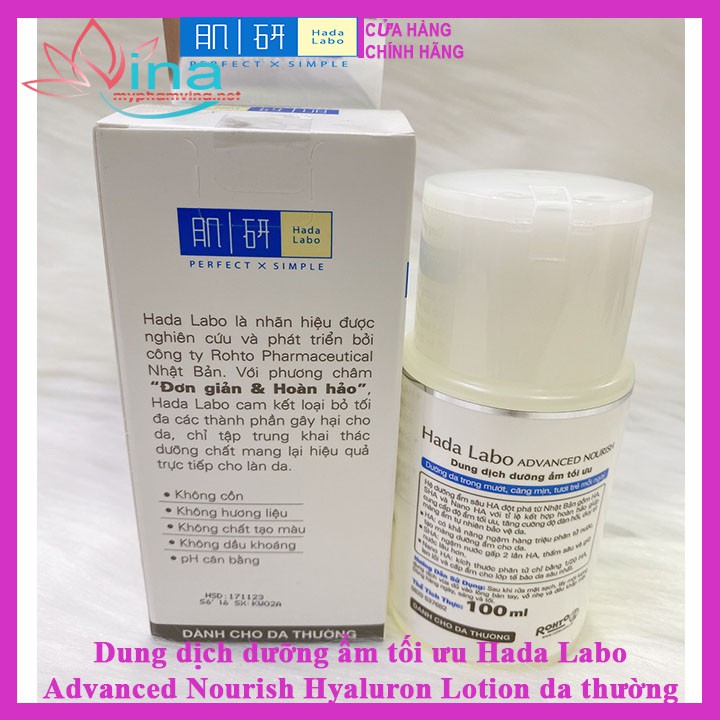 Dung Dịch Dưỡng Ẩm Tối Ưu Hada Labo Advanced Nourish Da Thường 170ml