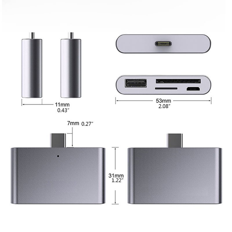Đầu Đọc Nhiều Thẻ Nhớ USB 3.0 Hỗ Trợ SD SDHC TF MS