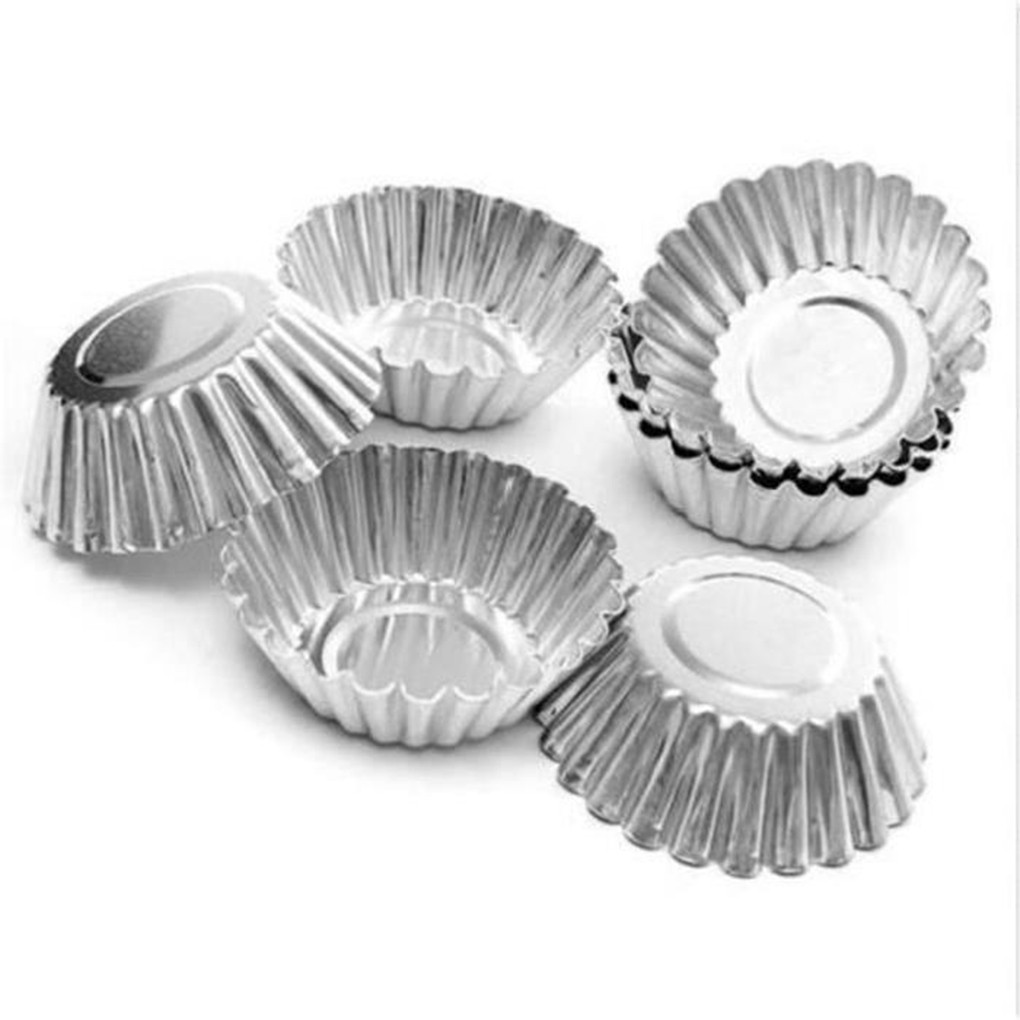 Set 10 Khuôn Làm Bánh Hình Bông Hoa Bằng Thiếc Chống Dính Tiện Lợi