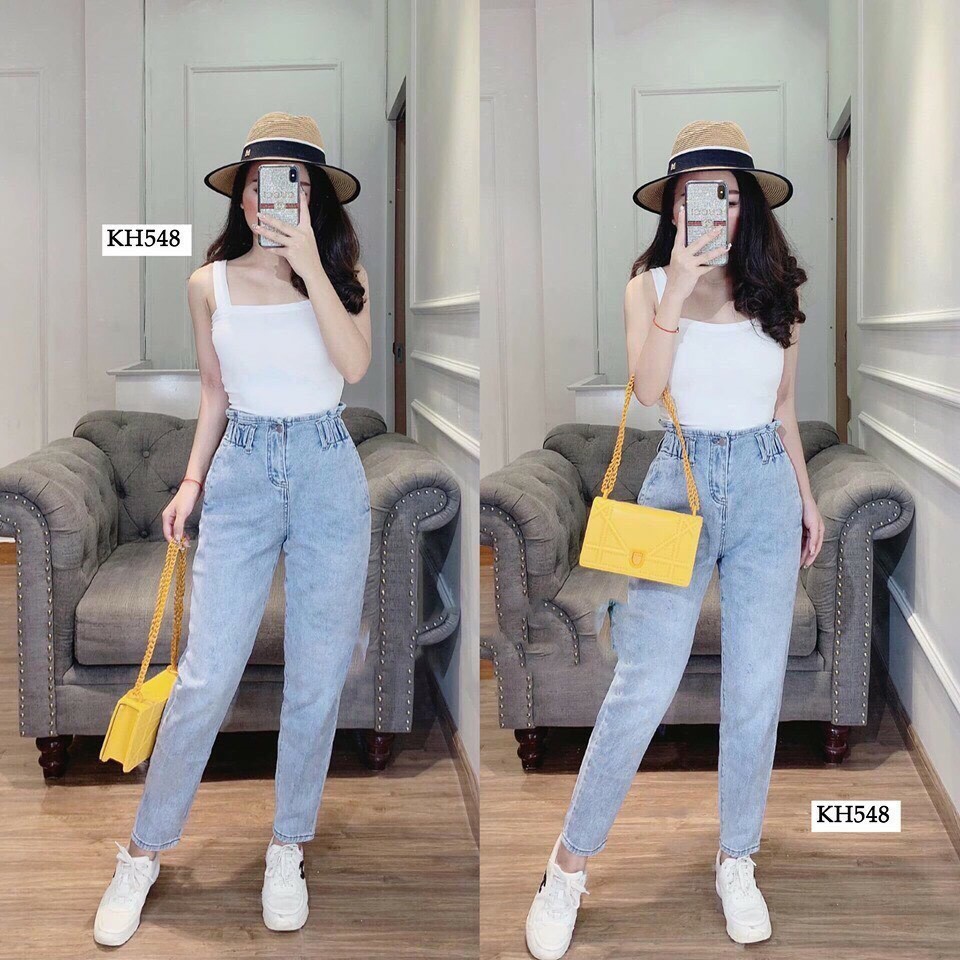 Quần jean nữ baggy King168, quần nữ co dãn nhẹ mẫu JN16 | WebRaoVat - webraovat.net.vn