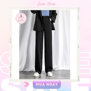 Quần tây dài ống rộng lưng cao, dài 100cm kèm video ảnh thật ulzzangstyle
