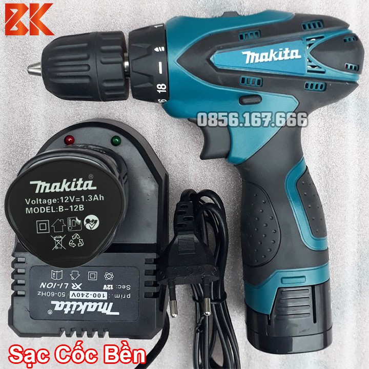 Máy khoan Makita 12V 2PIN - Tặng bộ phụ kiện 24 chi tiết – Có bảo hành - Máy Khoan Gỗ, Máy Bắt Vít MAKITA 12V