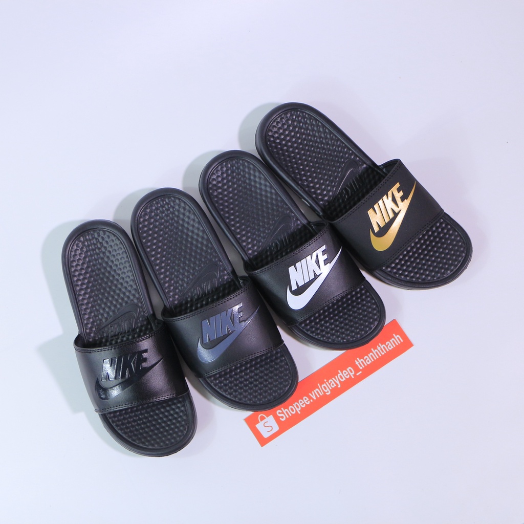 dép quai ngang-nike đen unisex nam nữ