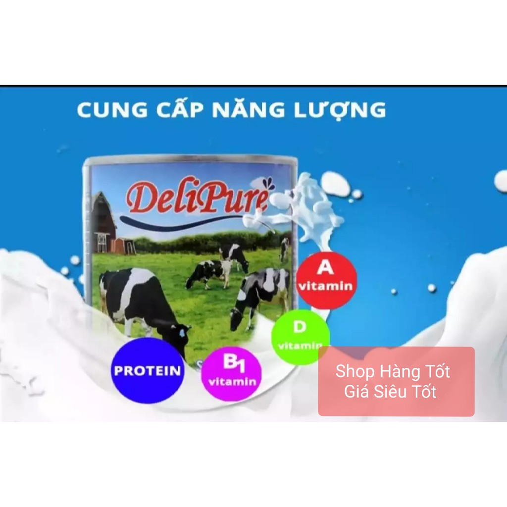 Combo 2 hộp Sữa đặc có đường Delipure 1kg/ lon ( nhập khẩu từ Malaysia)