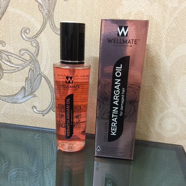 Tinh dầu dưỡng tóc Wellmate Keratin Argan Oil 120ml ( màu vàng) | BigBuy360 - bigbuy360.vn