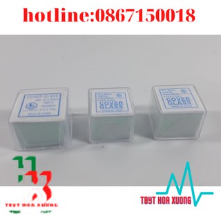 [ com Bo 5 hộp ] Lamen kính Hiển Vi 22x22mm Hộp 100 Kính