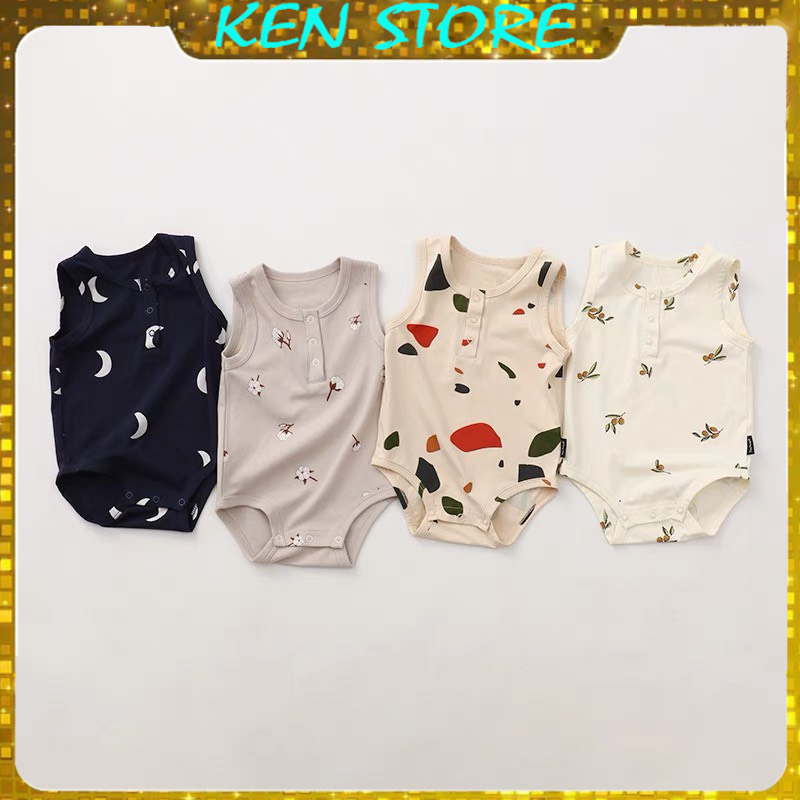 Bộ Body Họa Tiết Cho Bé Trai Và Bé Gái Từ 5kg Đến 18kg Chất Liệu Vải Cotton Ken Store