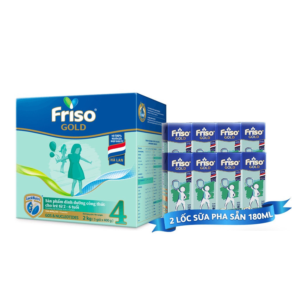 Sữa Bột Friso Gold 4 Hộp Giấy 2kg