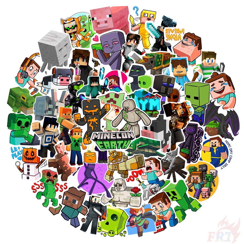 Bộ 100 Cái/Bộ ❉ Minecraft - Series C Trò Chơi Dán Game ❉ Miếng Dán Trang Trí Đa Năng DIY Thời Trang