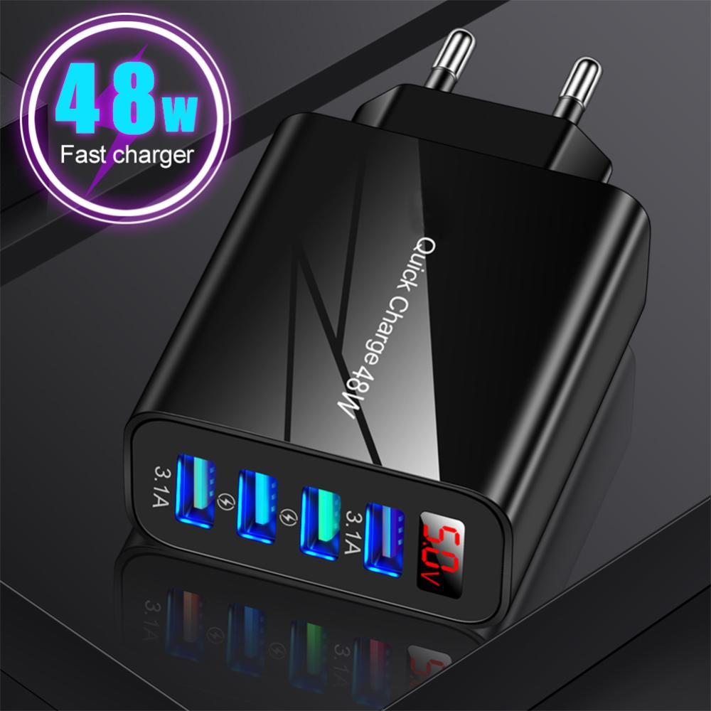 Củ Sạc Nhanh DIGIFOUNDER USB 3.1A Có Đèn LED Cho IPhone Samsung S10 Plus Xiaomi Huawei I7W3 Bộ sạc dự phòng