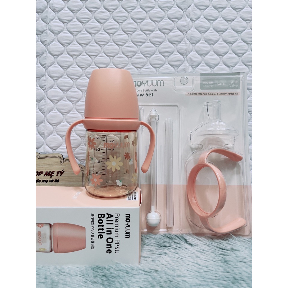 Bình Sữa Moyuum Hoa Cúc Hồng - Daisy Limited Edition 2022 Hàn Quốc size 170ml/ 270ml