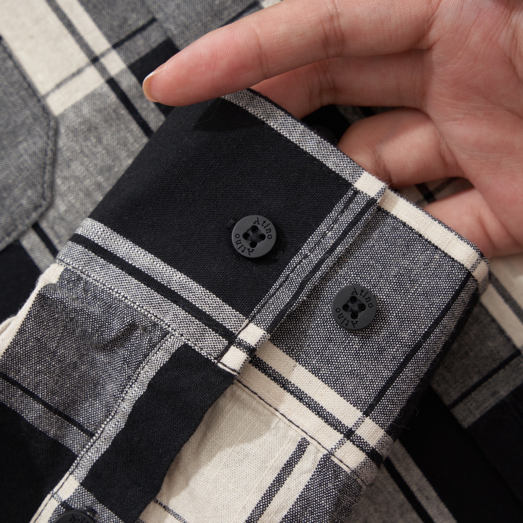 Áo Sơ Mi Dài Tay Nam Sọc Caro ATINO Vải Cotton mềm mịn thoáng mát Form Regular SM3.4012