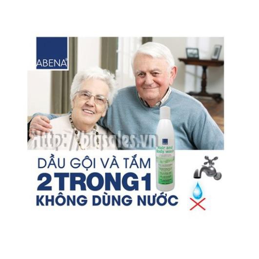 Dầu Gội Và Sữa Tắm Không Dùng Nước Abena 200ml (Dầu gội khô)