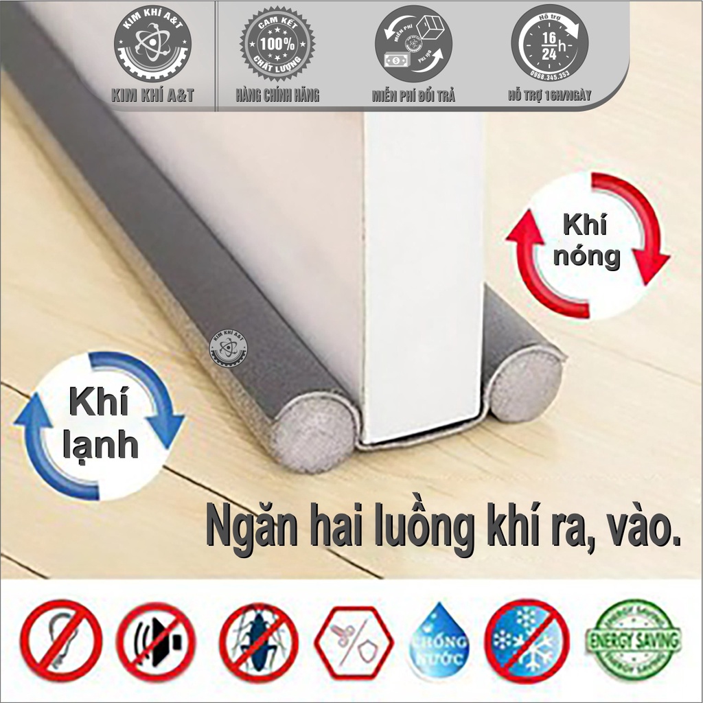 Nẹp xốp bịt đáy cửa cách nhiệt, bụi, côn trùng -Thanh chắn khe hở cửa chống thoát hơi máy lạnh