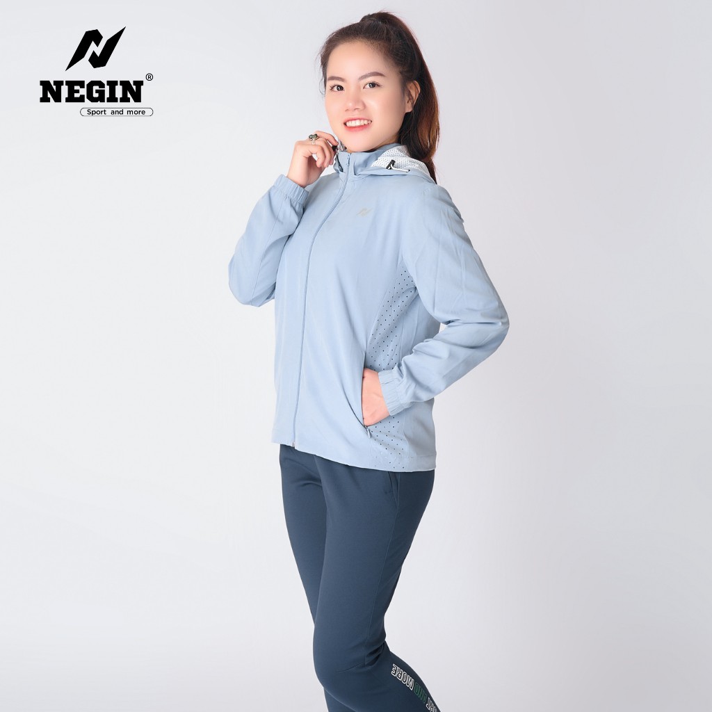Áo Thể Thao Nữ Chất Gió Chính Hãng NEGIN Dày Dặn Siêu Bền Đẹp - Chống Nước - Chống Nắng - Giữ Ấm Nhiều Màu 4 Mùa AG514W
