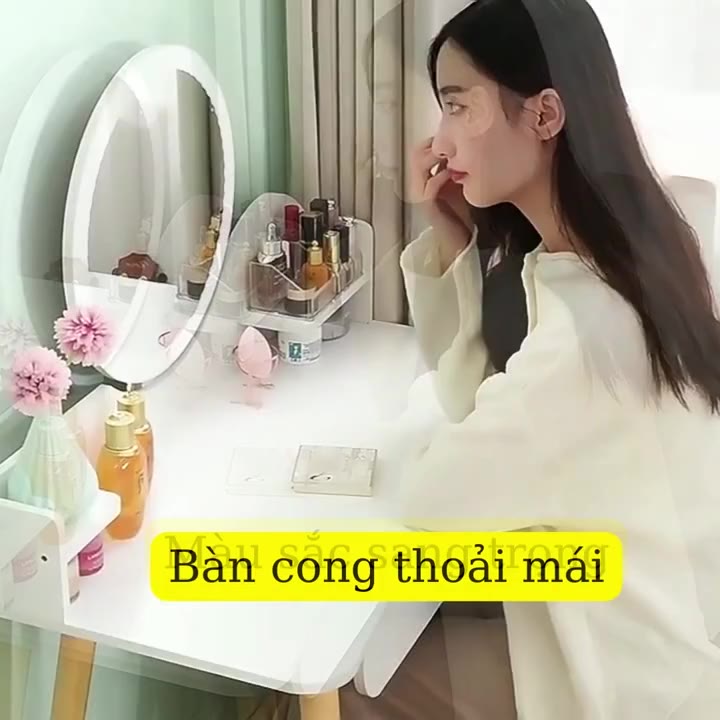 Bàn trang điểm phong cách Bắc Âu MANZI DECOR sang trọng mã AK11 đồ dùng không thể thiếu cho các nàng mê trang điểm | BigBuy360 - bigbuy360.vn