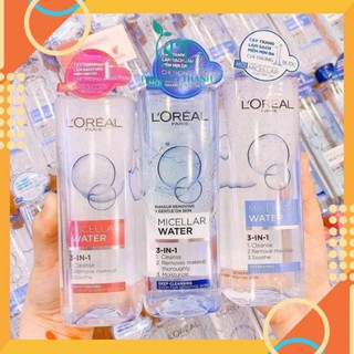 Nước Tẩy Trang L’Oréal Micellar Water 3-in-1 Deep Cleansing Pháp 400ml [ Chính - Hãng ]