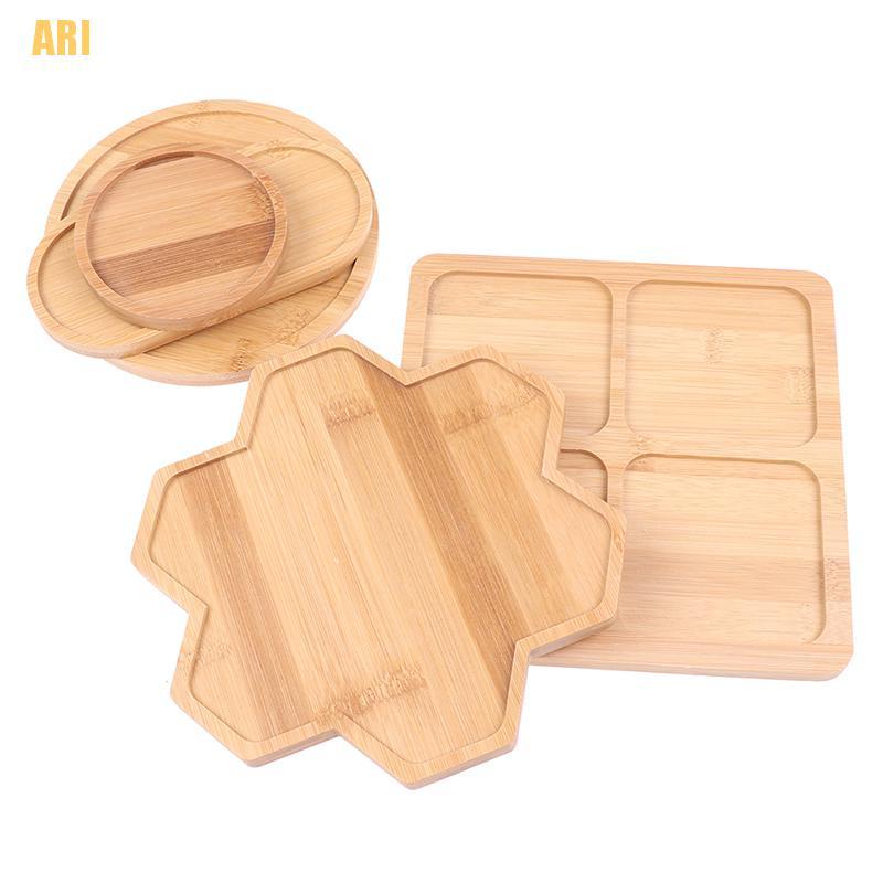 Đĩa Tre Hình Tròn / Vuông Dùng Trồng Cây Mọng Nước Tiện Dụng