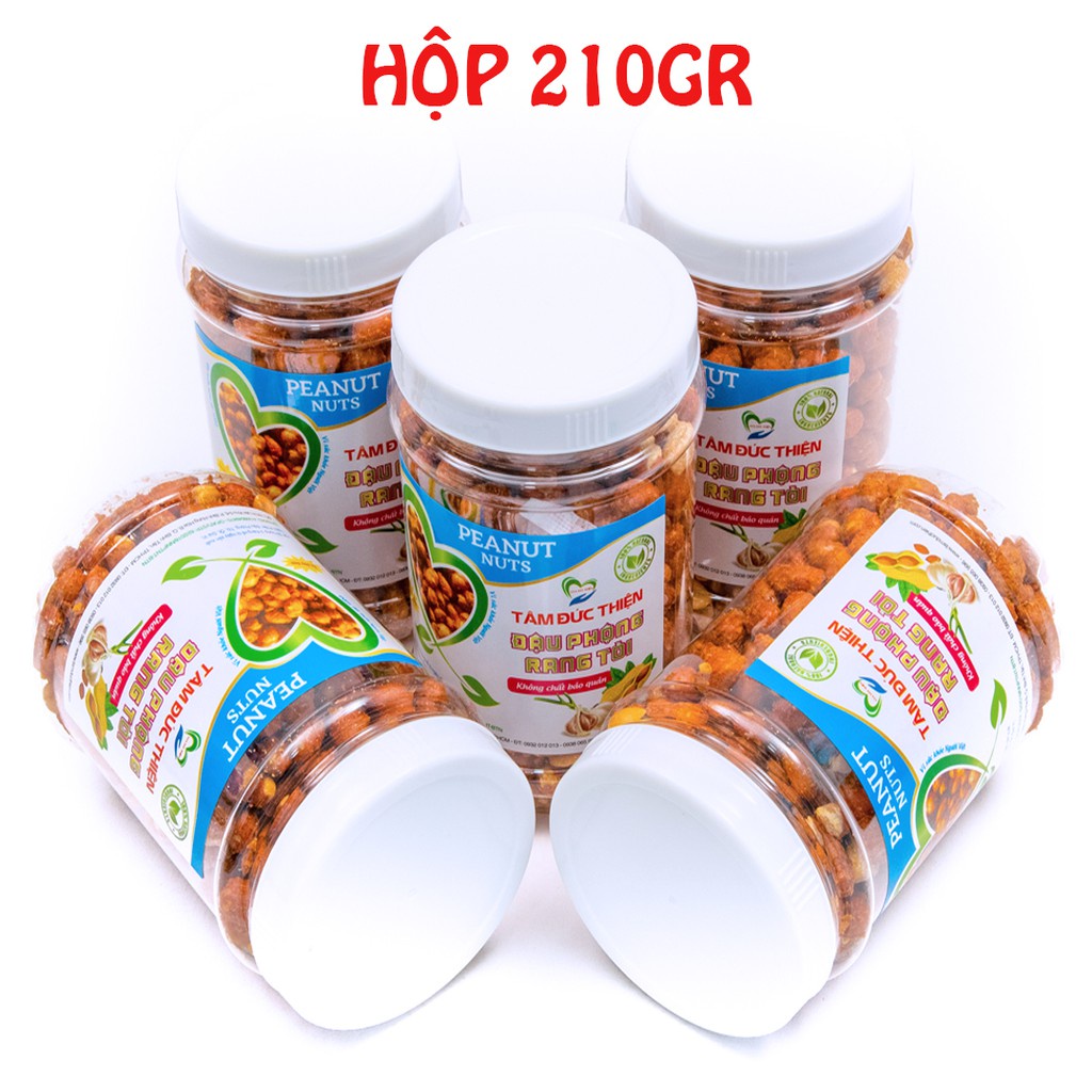 Combo 4 Hũ Hạt Điều Rang Tỏi Ớt - Hũ 170GR[Nguyên Liệu Sạch]Tặng 1 Hũ Đậu Phộng Rang Tỏi Ớt 210GR Tâm Đức Thiện