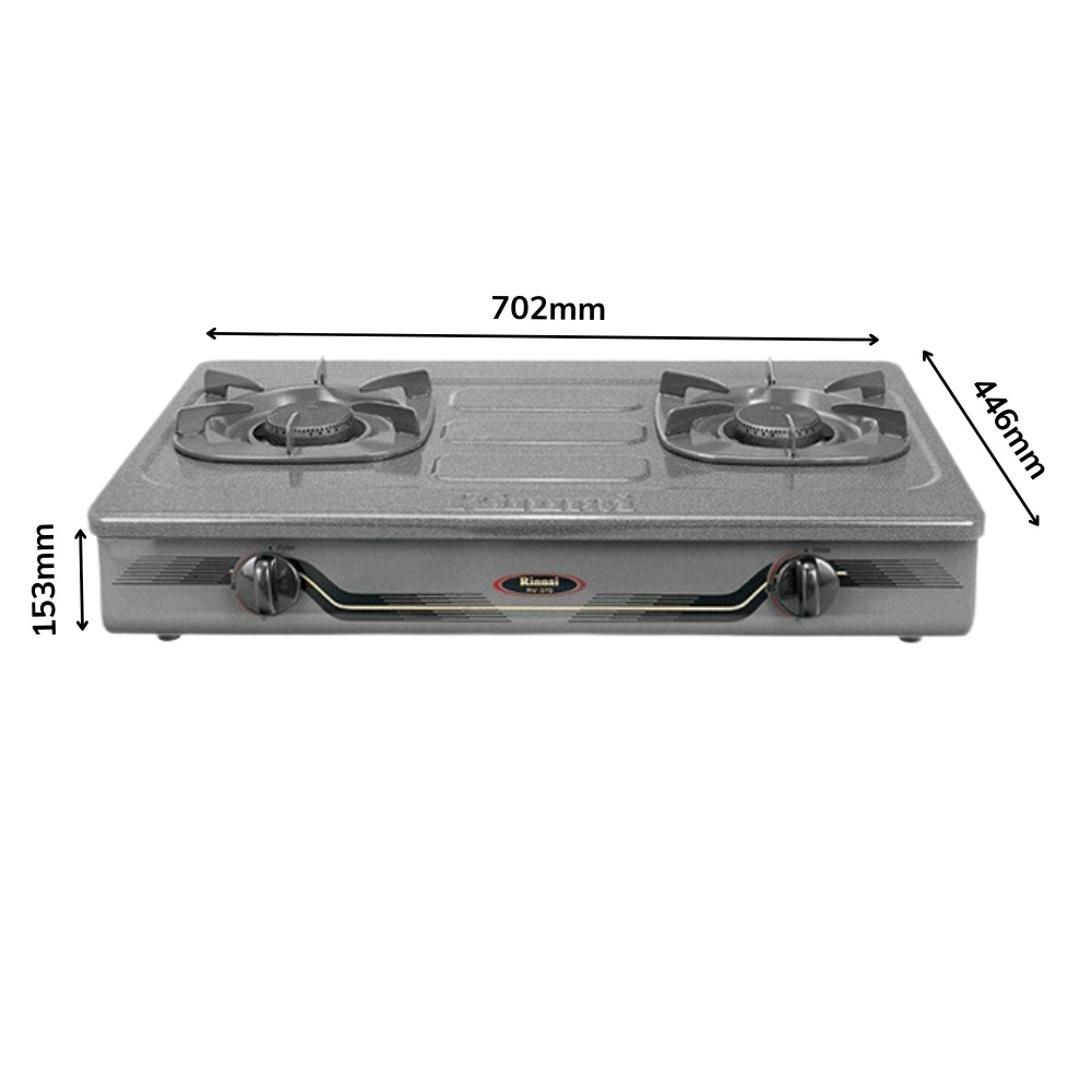 Bếp gas đôi Rinnai RV-370 N - Ngọn lửa xanh - Tiết kiệm gas - Hàng chính hãng STORE