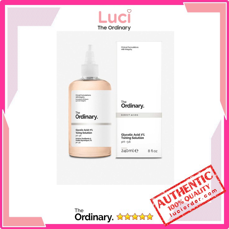 [Bill hãng] Toner tẩy da chết làm sạch Glycolic Acid 7% Toning Solution - The Ordinary