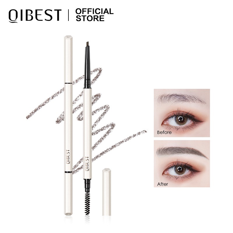 Bút kẻ lông mày 3D QIBEST lâu trôi đầu bút tam giác nhỏ 5 màu tuỳ chọn 23g | BigBuy360 - bigbuy360.vn