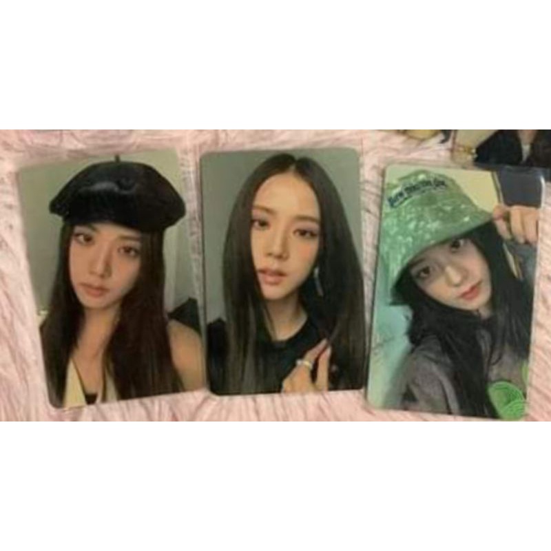 [off] Card thẻ bo góc Jisoo mũ xanh mũ đen tóc thẳng chính hãng Blackpink