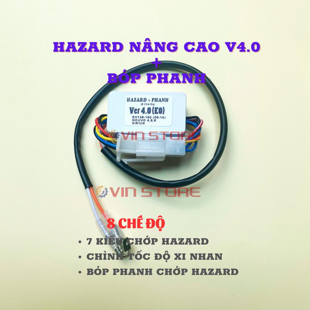 XI NHAN HAZARD NÂNG CAO v4.0 + BÓP PHANH, 8 CHẾ ĐỘ, bóp phanh chớp xi nhan