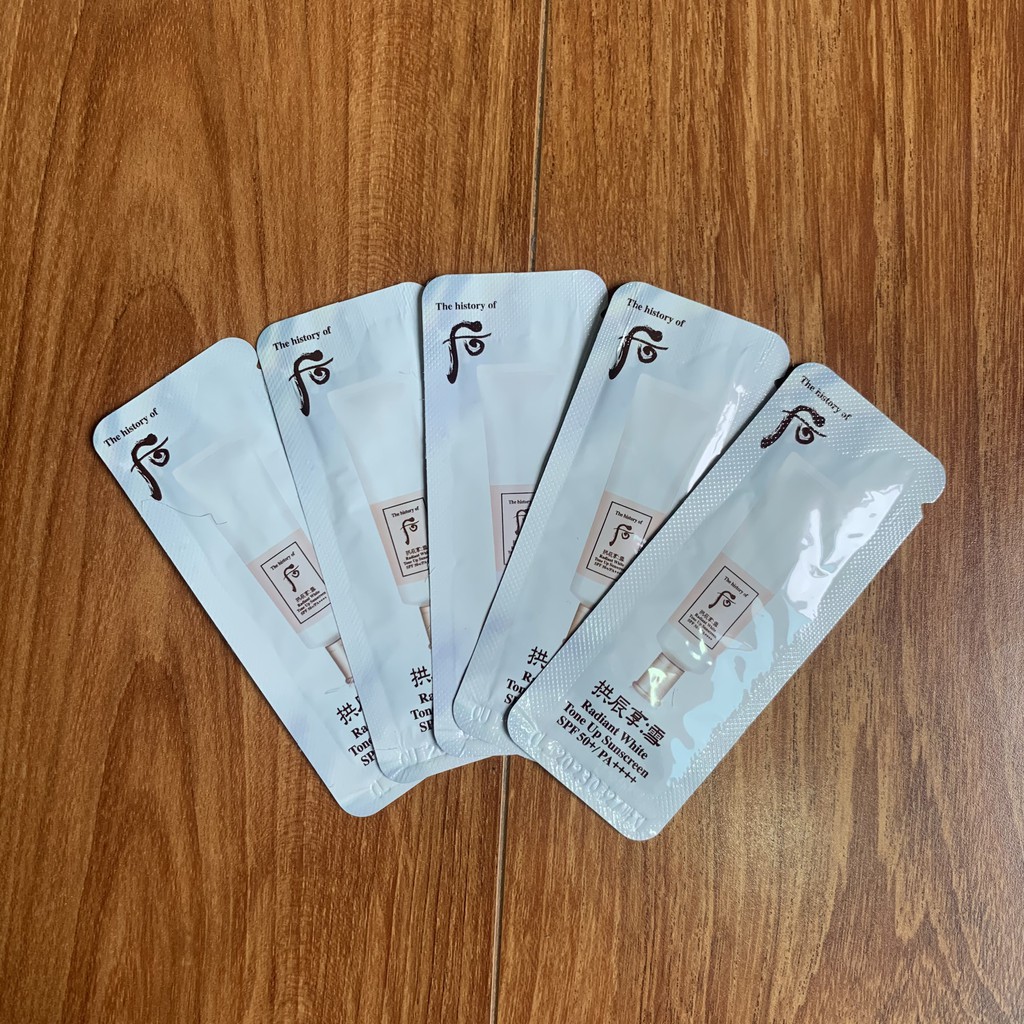 Kem chống nắng dưỡng trắng, nâng tone da Whoo Radiant White Tone Up Sunscreen SPF50+/PA++++