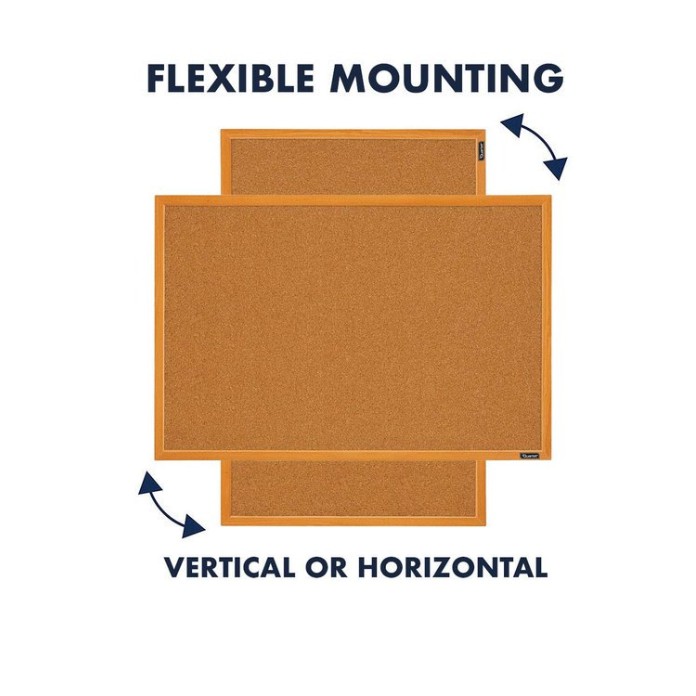 Bảng ghim bần  khung gỗ 60 x 90 cm - Tặng 1 hộp ghim 35 cái