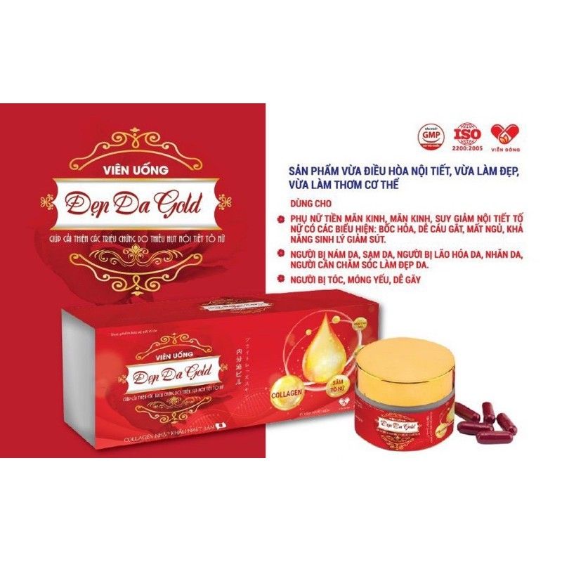 Viên uống đẹp da GOLD (điều hòa nội tiết, làm đẹp, làm thơm cơ thể)