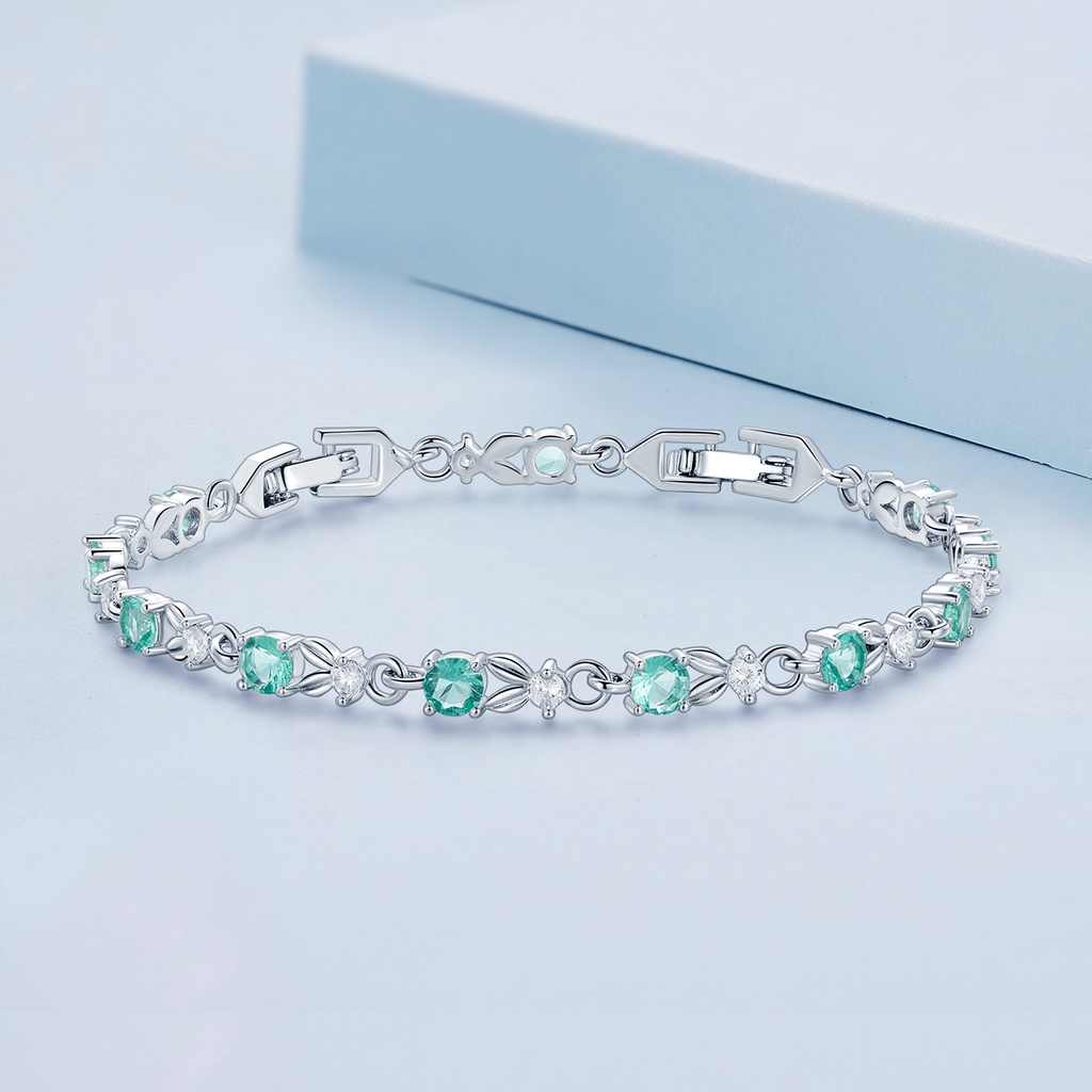 BAMOER Vòng Tay Thời Trang Đính Đá Zircon Cho Nữ